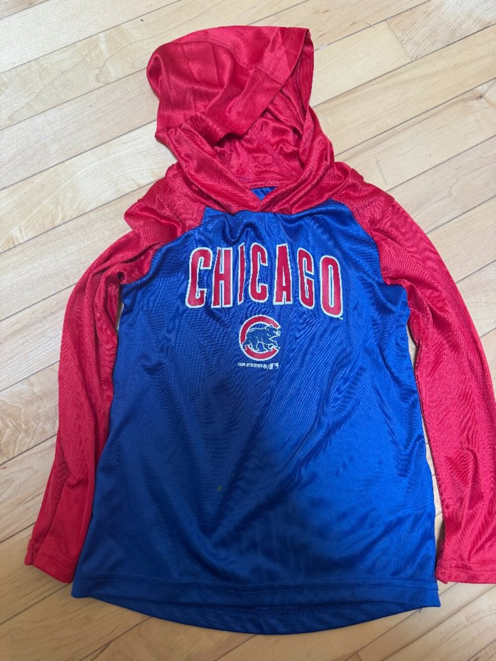 Chicago Cubs Hooded Long Sleeve Jersey Shirt Boys Youth